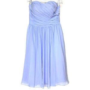 Elegant Strapless Lavender Dress